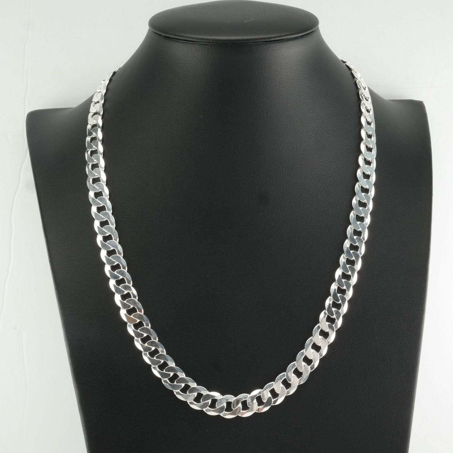 10mm Cuban Chain Sterling Silver Curb Necklace 20 24 Inch