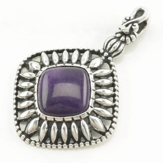 Vintage Carolyn Pollack Purple Quartz Sterling Silver Pendant