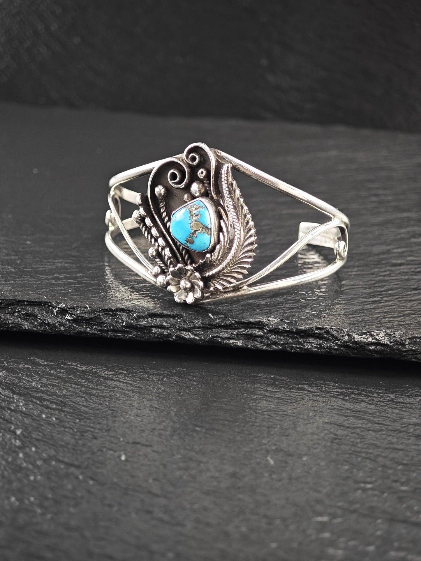 Navajo, Native American Cuff Bracelet Sterling Silver
