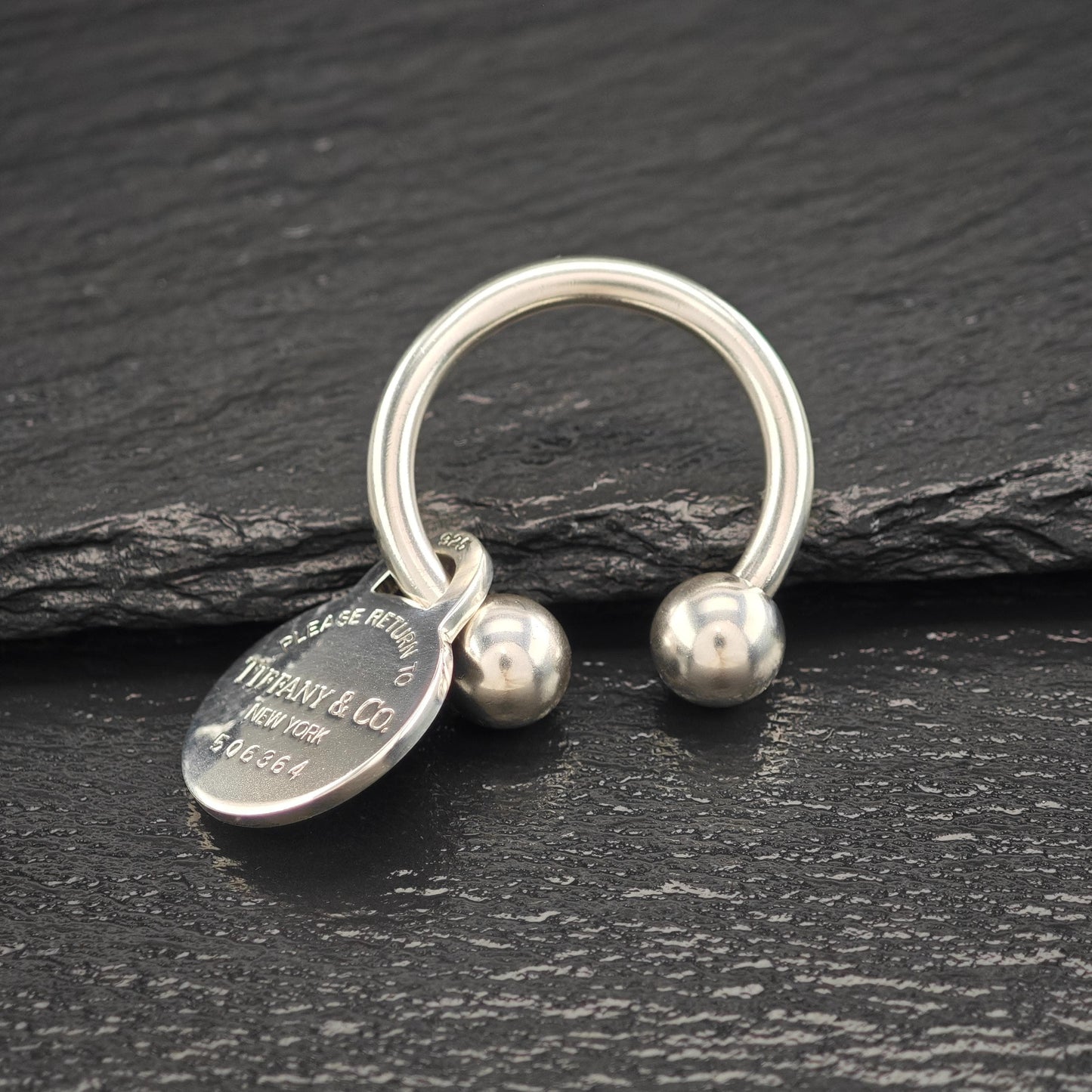 Vintage Bull Key Ring Tiffany & Co. Tag Unique Gift Sterling Silver