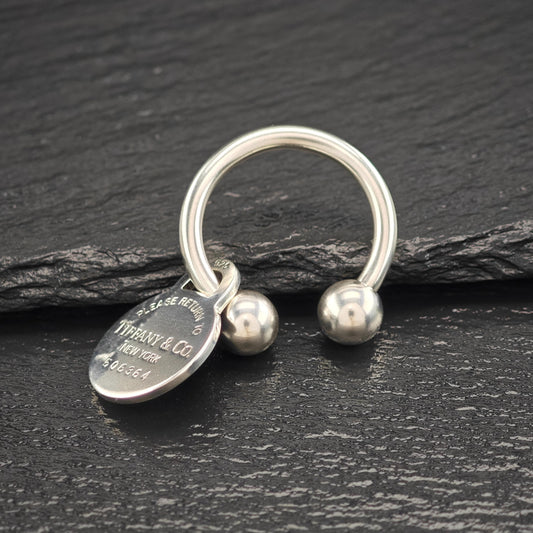Vintage Bull Key Ring Tiffany & Co. Tag Unique Gift Sterling Silver