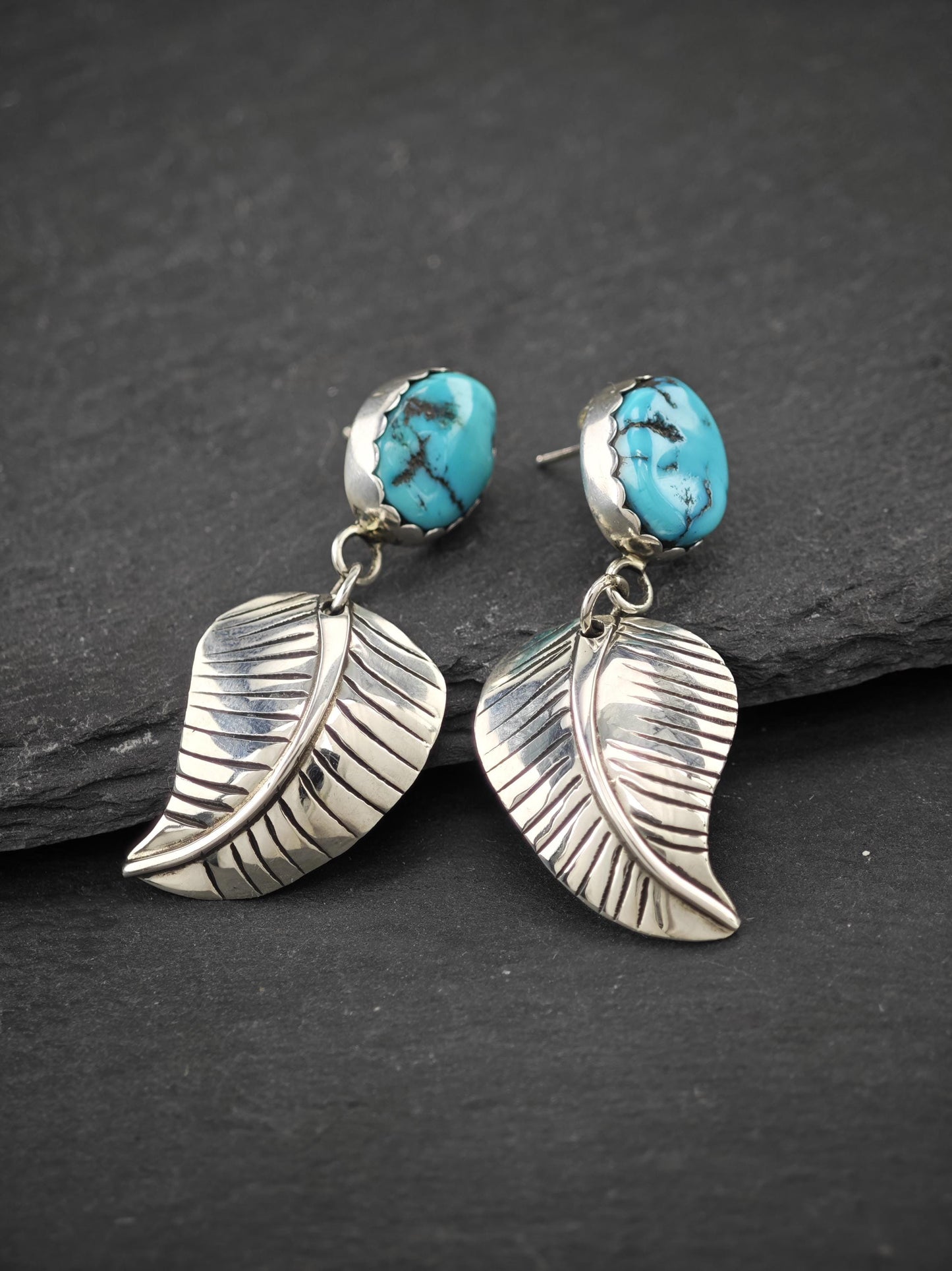 Native American Stud/Dangle Earrings Sterling Silver