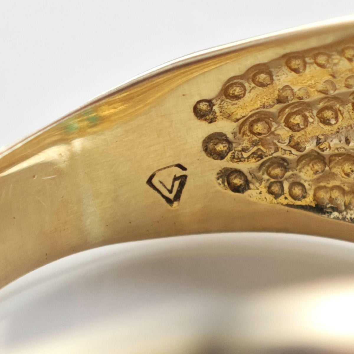 Natural Emerald 14K Gold Woven Band Ring Sz 9 R6787