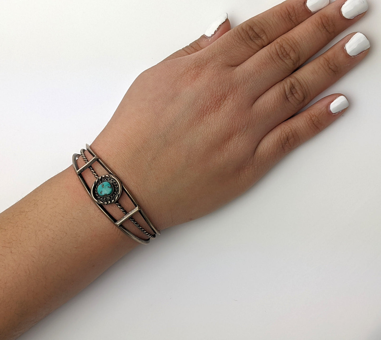 Vintage Silver Turquoise Cuff Bracelet