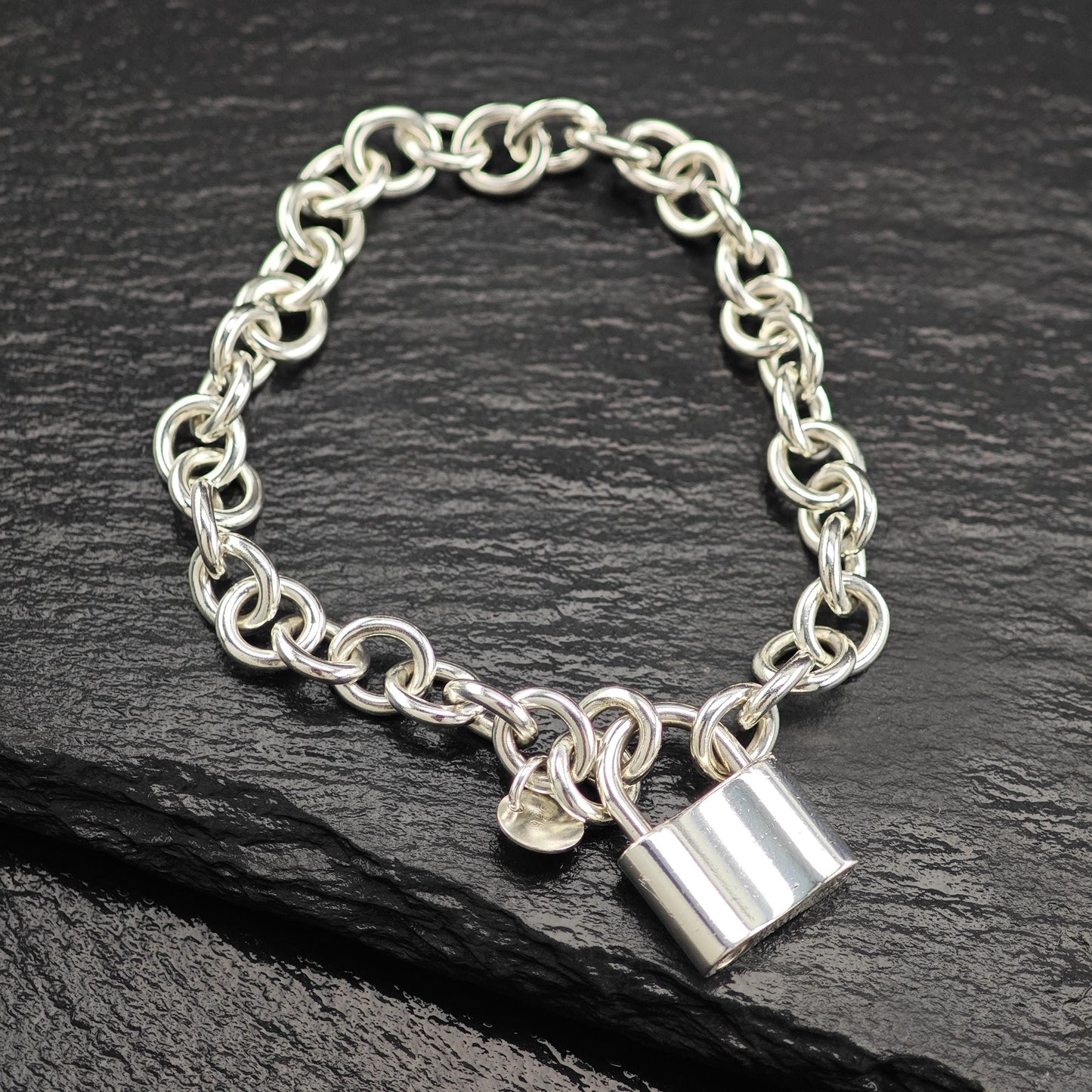 Tiffany 1837 Padlock Curb Link Bracelet Sterling Silver