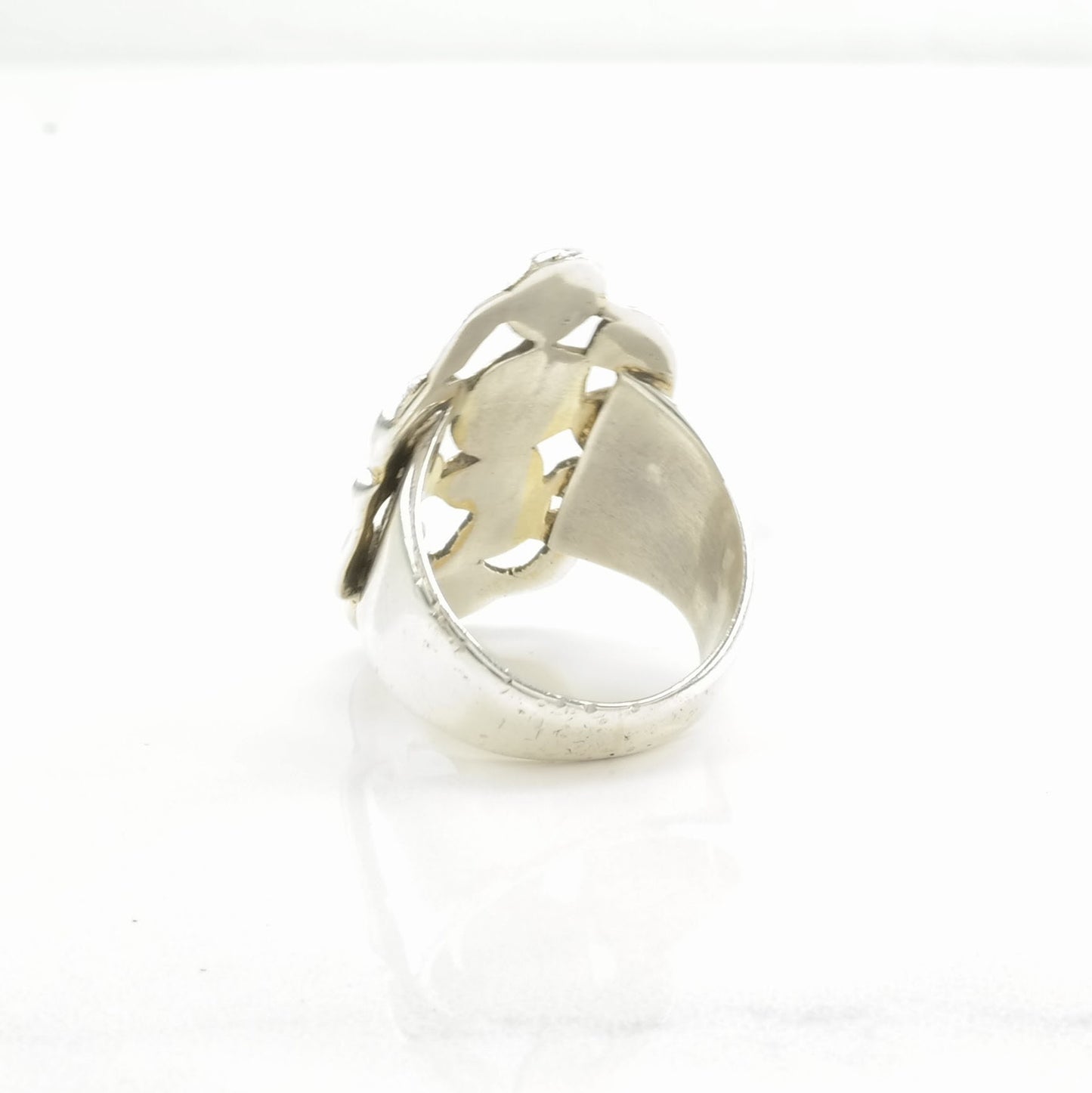 Sterling Silver Ring Abstract Bubbles Size 7