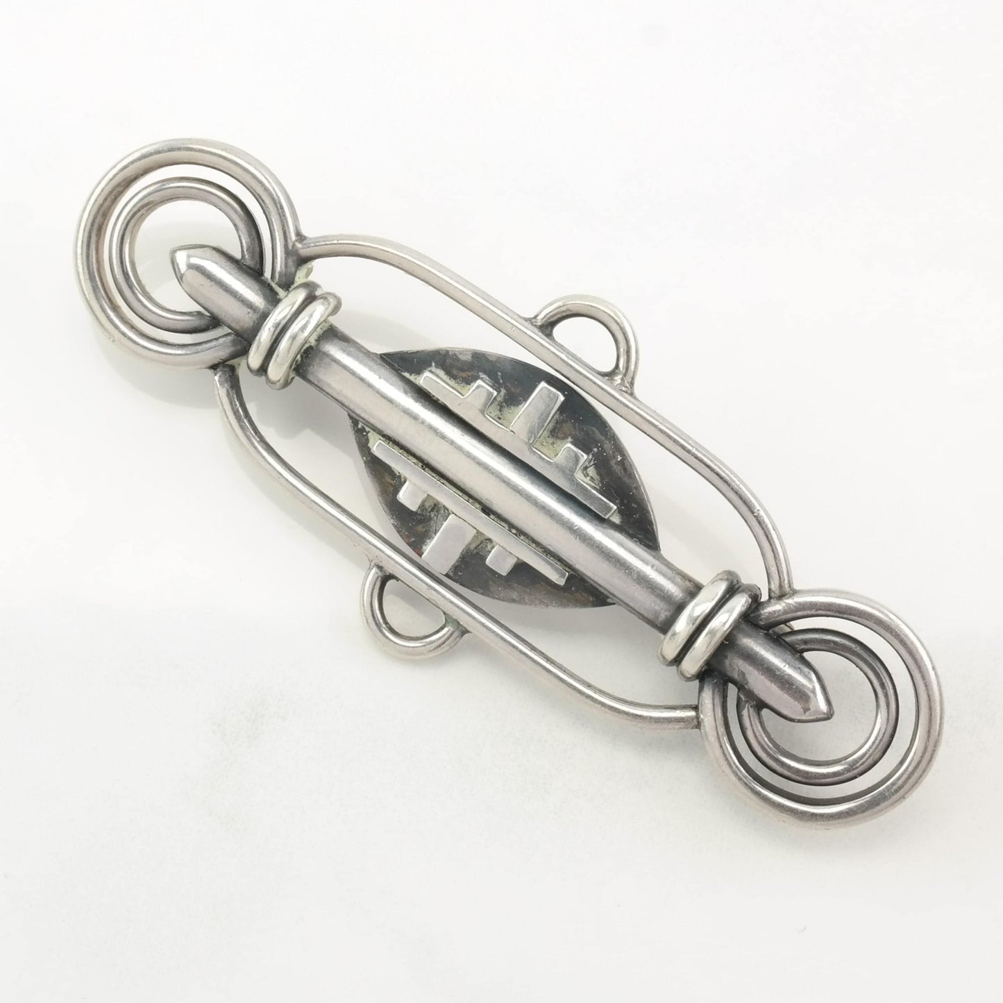 Vintage Abstract Sterling Silver Brooch