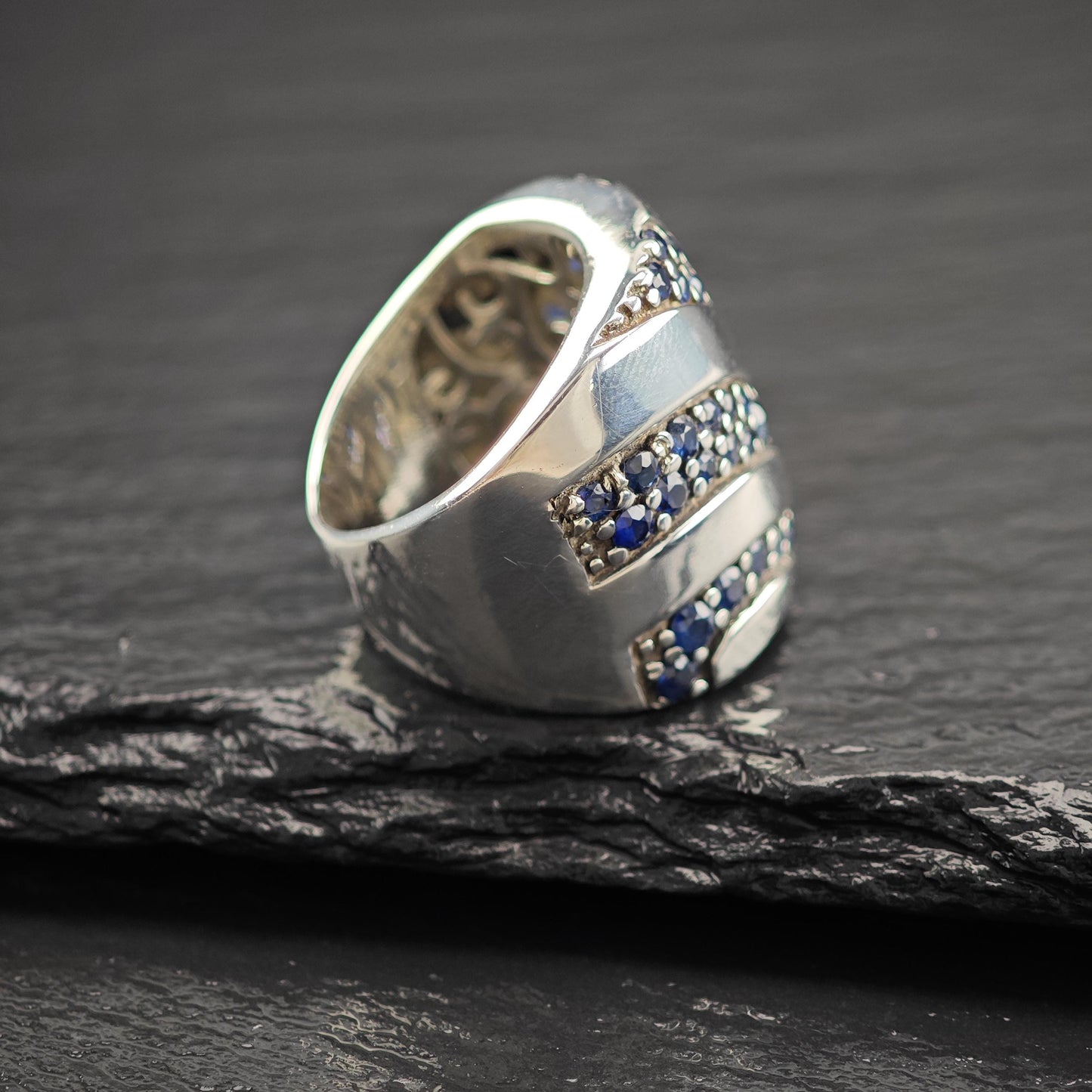 EFFY Sapphire Ring 2ctw Sterling Silver Ballisima Splash R5786