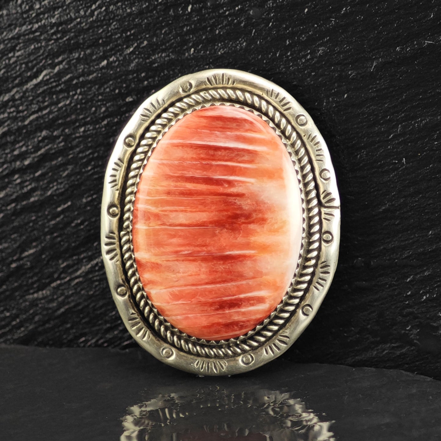 SW Spiny Oyster Shell Pendant/Brooch Sterling Silver P3067