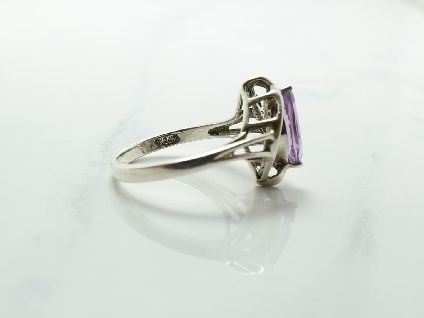 Sterling Silver Ring Amethyst Size 8