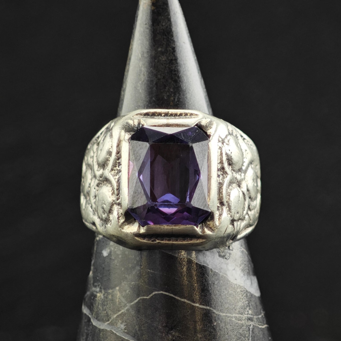 Color Change Corundum Sterling Silver Ring Sz 8 1/2 R6588