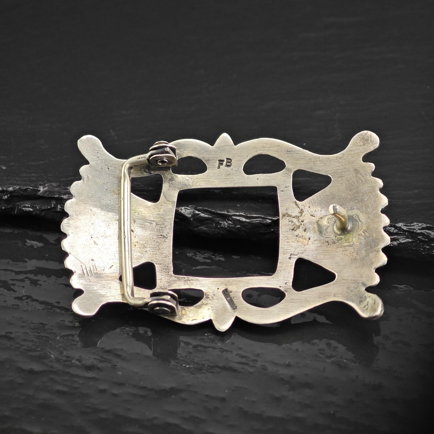Sandcast Navajo Sterling Silver Belt Buckle MISC0384