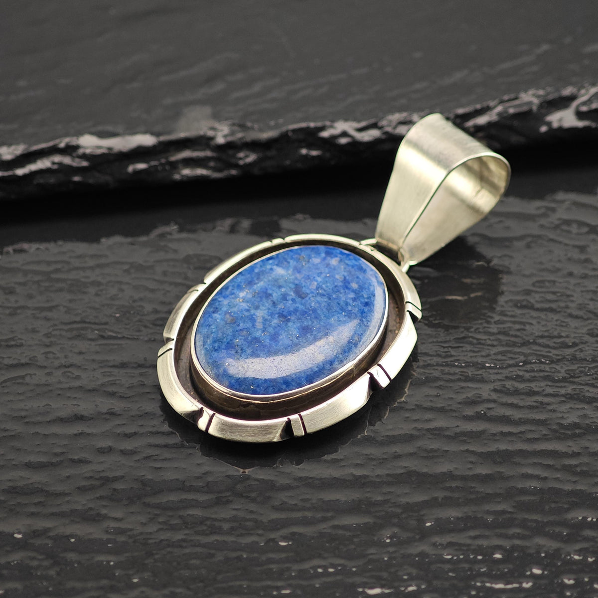 Oval Sodalite Pendant Sterling Silver P3133