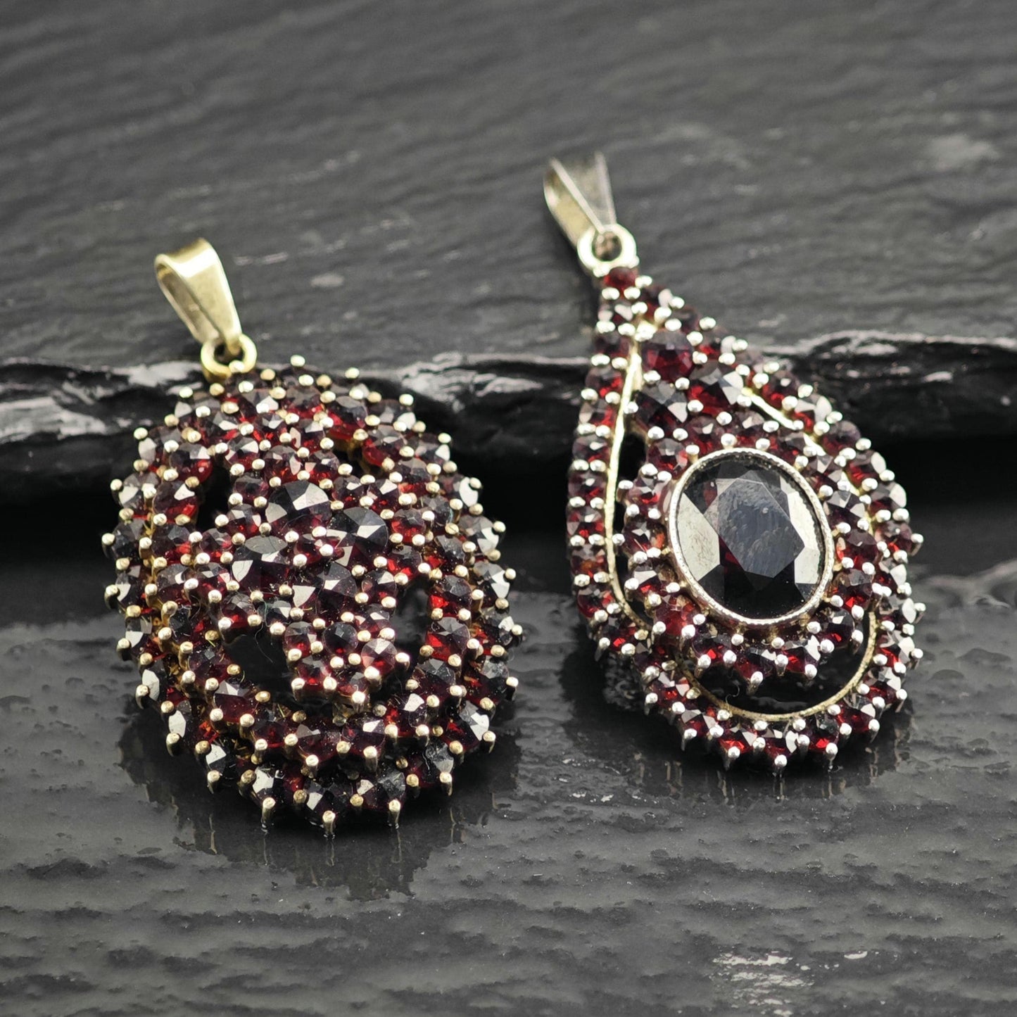 Choice of Bohemian Garnet Gold Filled or Sterling Silver Pendants P3041