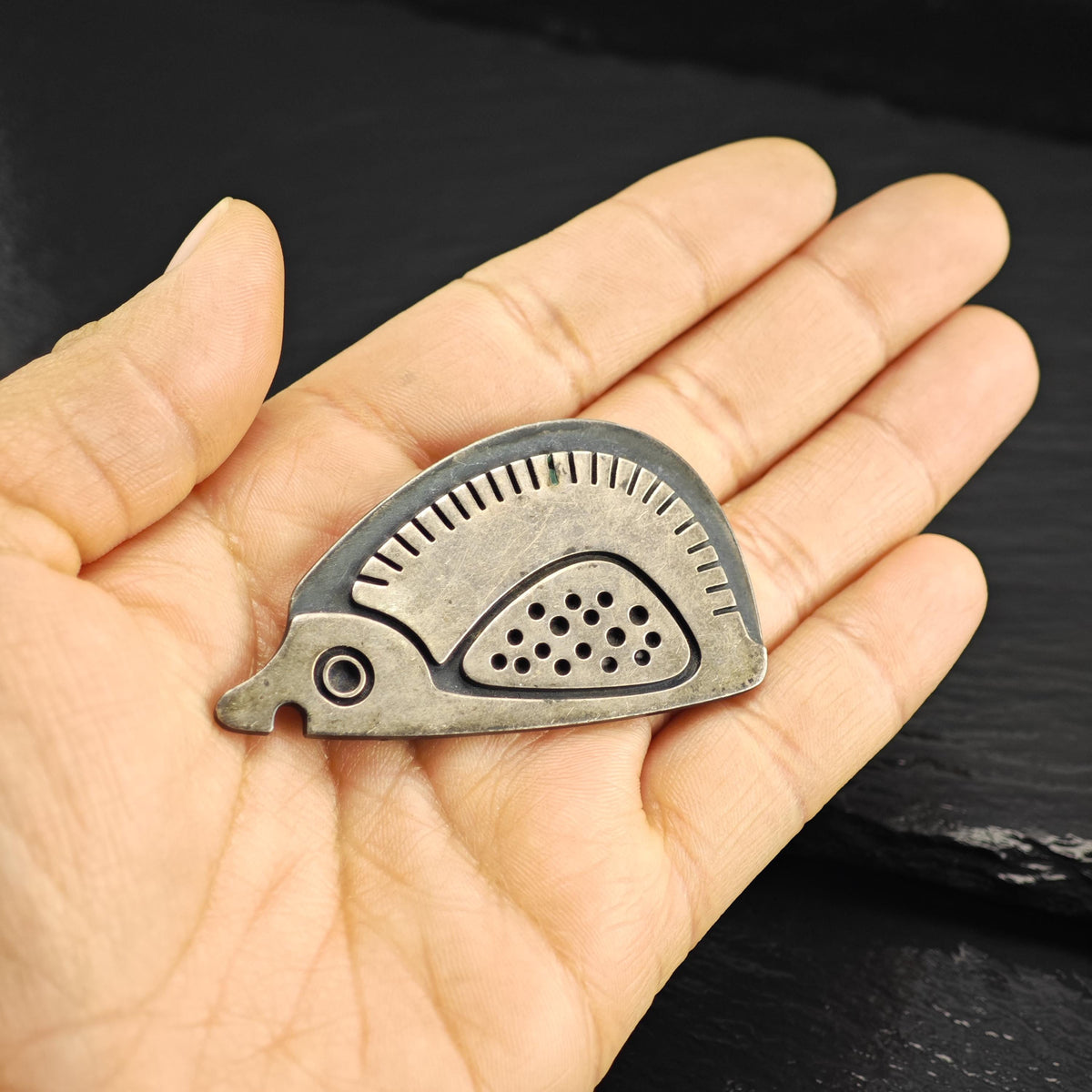 Jay Tuttle MCM Hedgehog Sterling Silver Brooch B2259