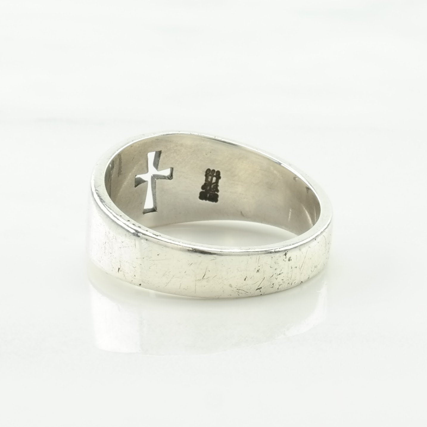 James Avery Silver Ring Cross Cutout Sterling Size 7