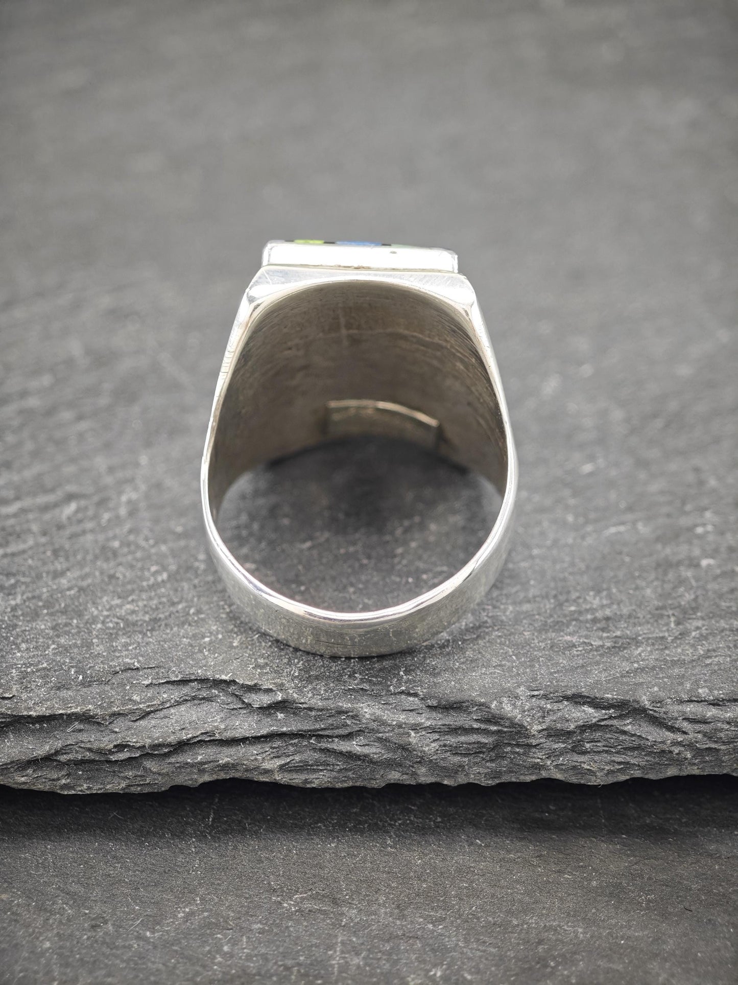 Zuni, Inlay Native American Ring Sterling Silver
