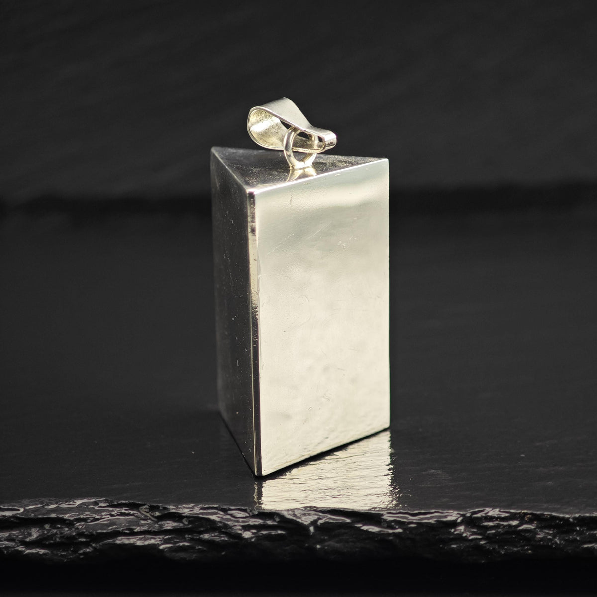 Triangular Prism Sterling Silver Pendant P3101