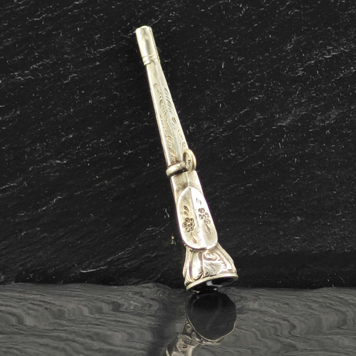 Antique Agate Pocket Watch Winder Key Sterling Silver MISC0414