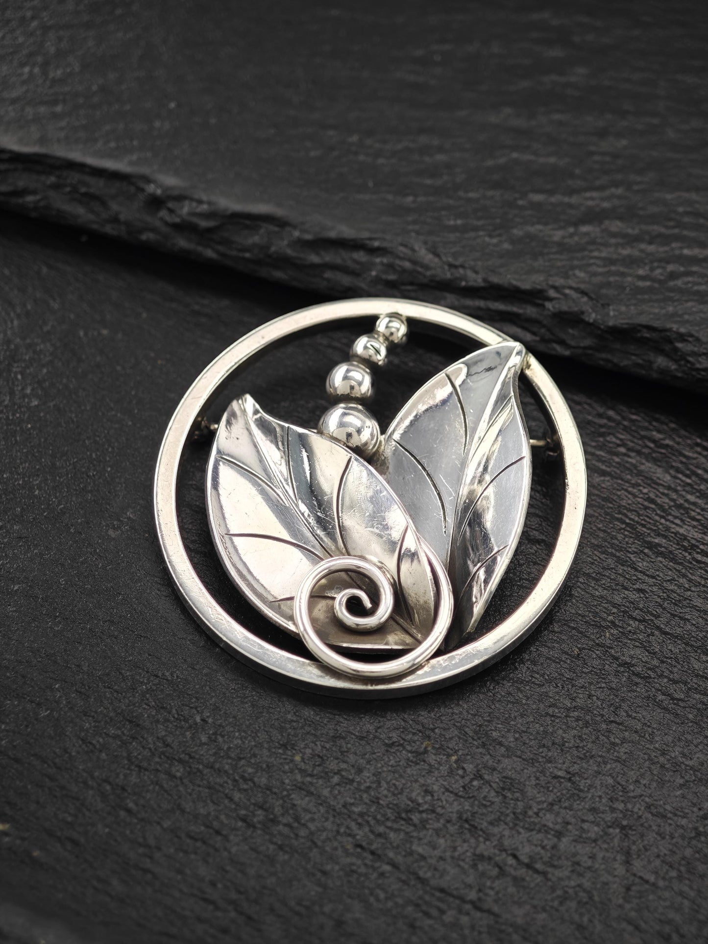 Georg Jensen LaPaglia, 207 Floral Vines Brooch Sterling Silver