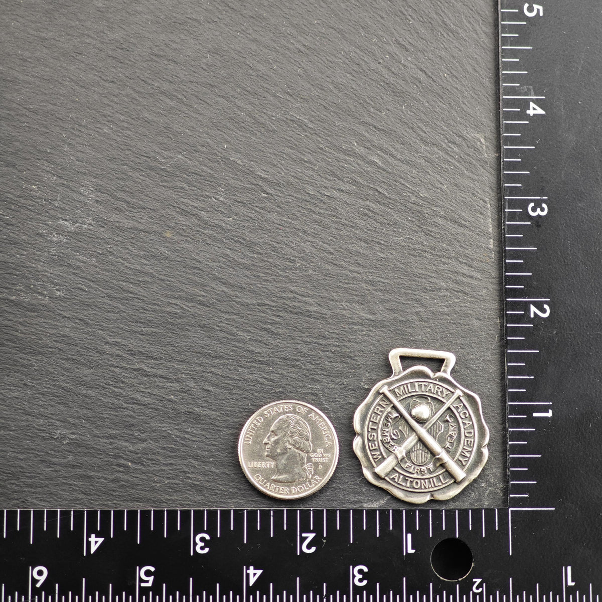 Western Military Academy Alton Illinois Metal Sterling Silver Pendant Fob MISC0408