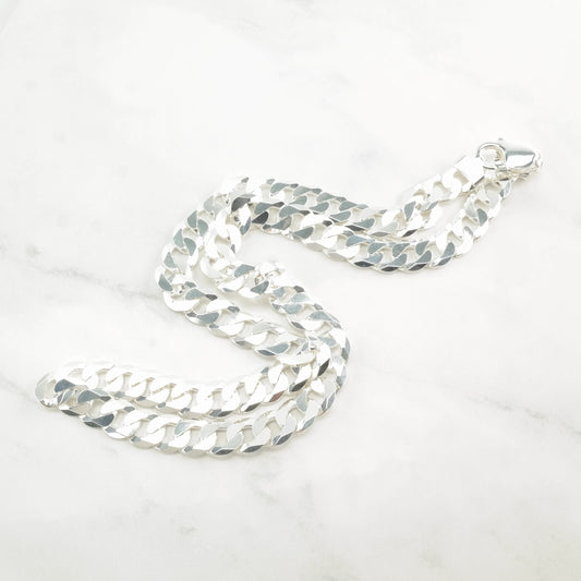 10mm Cuban Chain Sterling Silver Curb Necklace 20 24 Inch