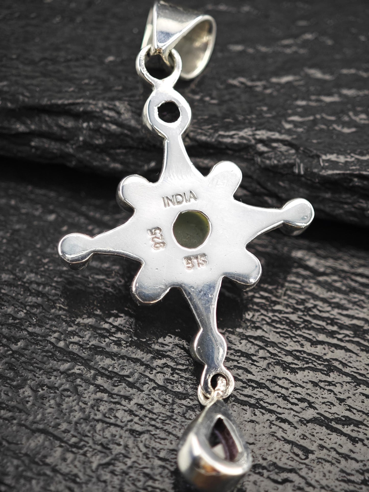SLG Amethyst, Peridot Cross Pendant Sterling Silver P2723