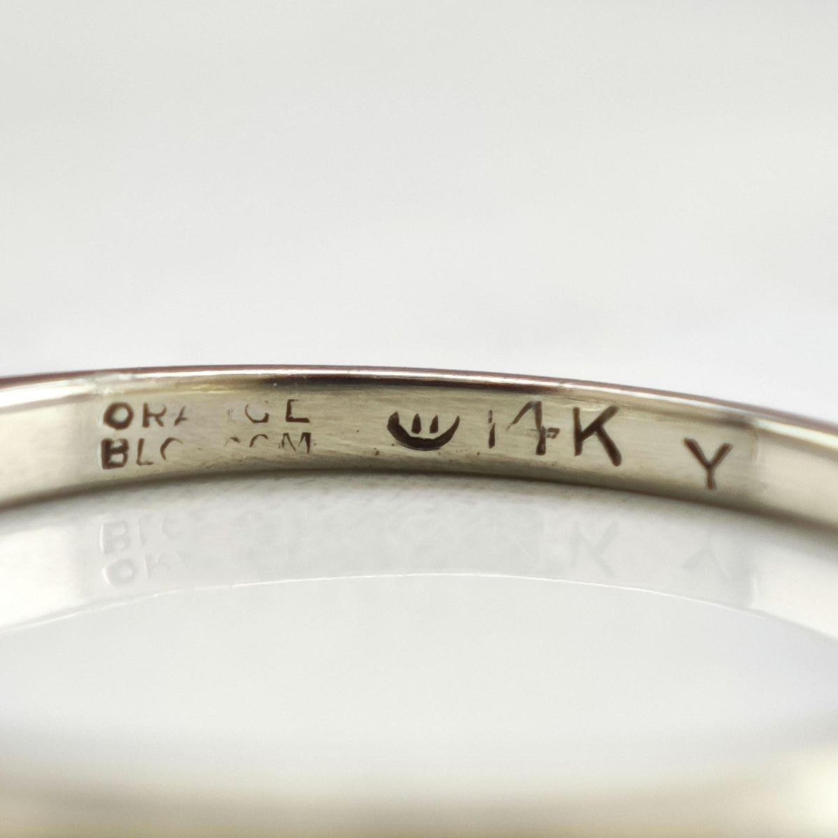 Diamond 14K White Gold Band Ring Sz 7 1/2 R6786