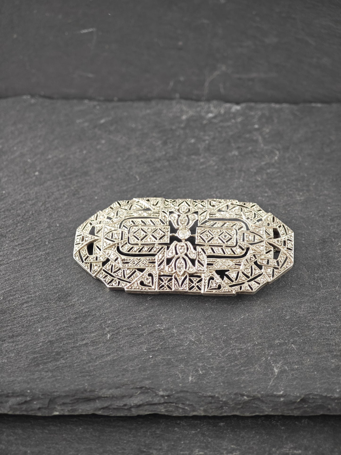 Vintage Art Deco Sterling Silver Brooch