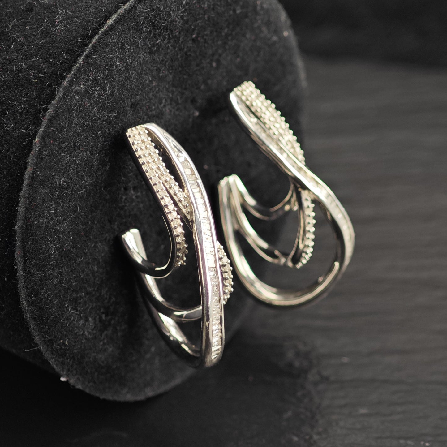 2/3 cttw Diamond Sterling Silver Stud Earrings ER3111