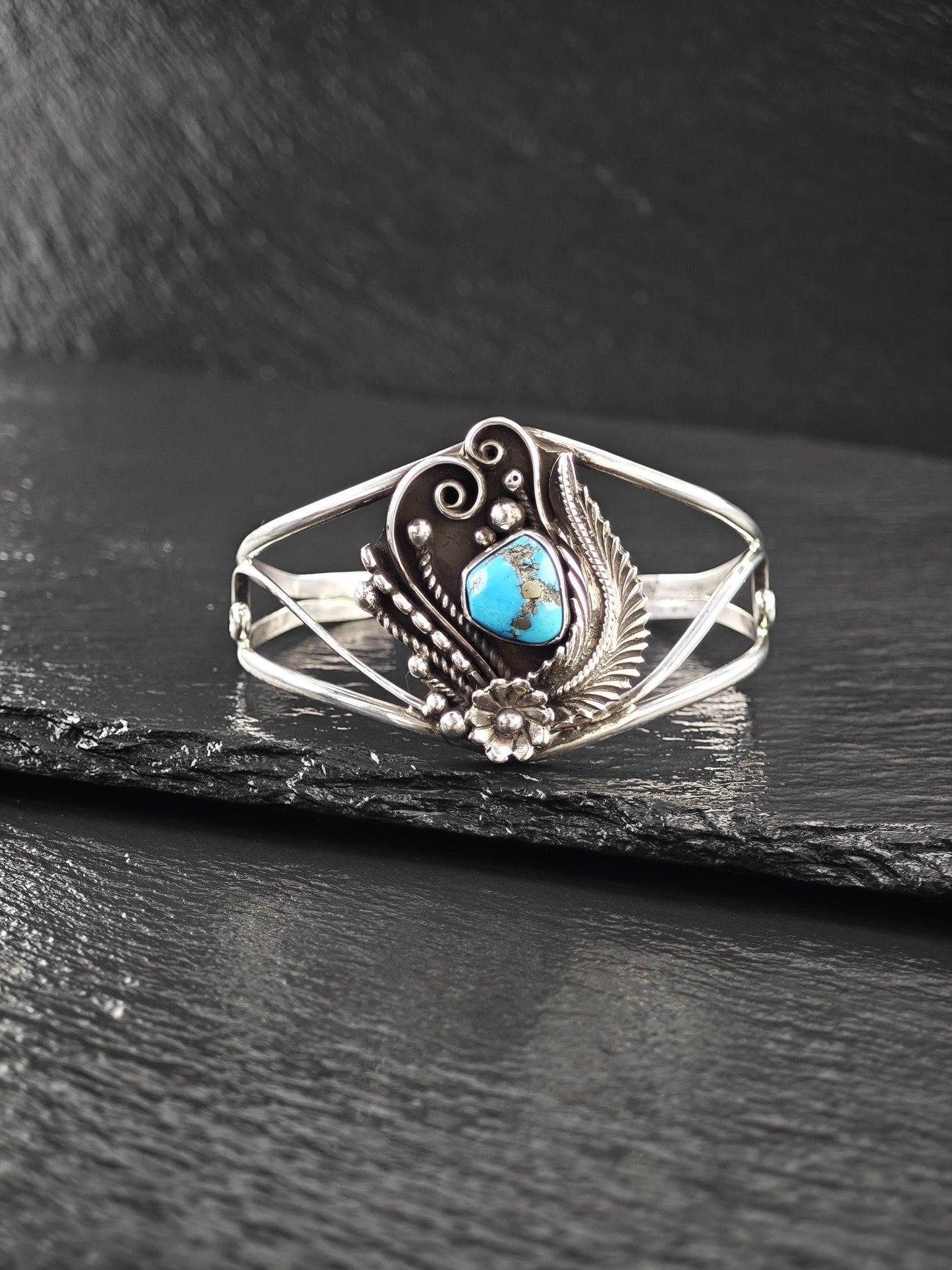 Navajo, Native American Cuff Bracelet Sterling Silver