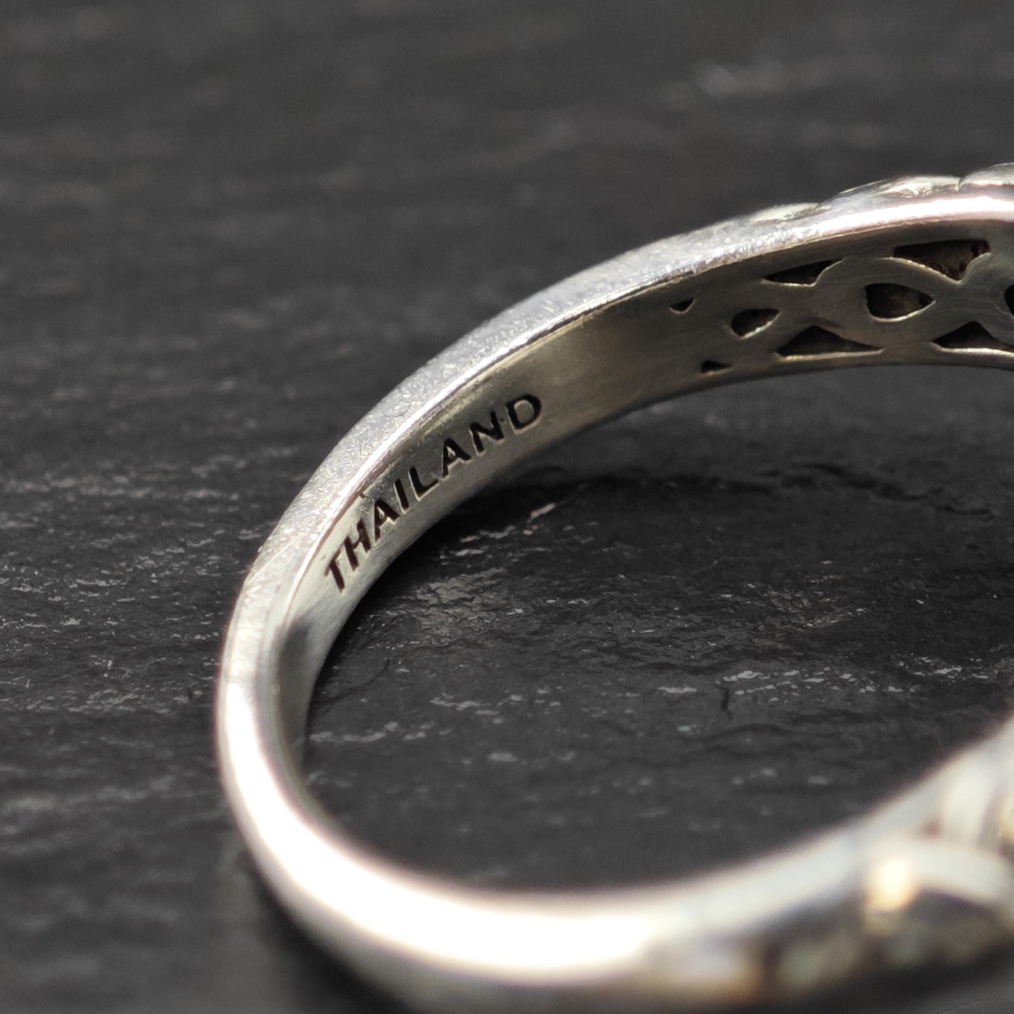 A by JH 14K Gold Accent Ring Sterling Silver Sz 8 R6018