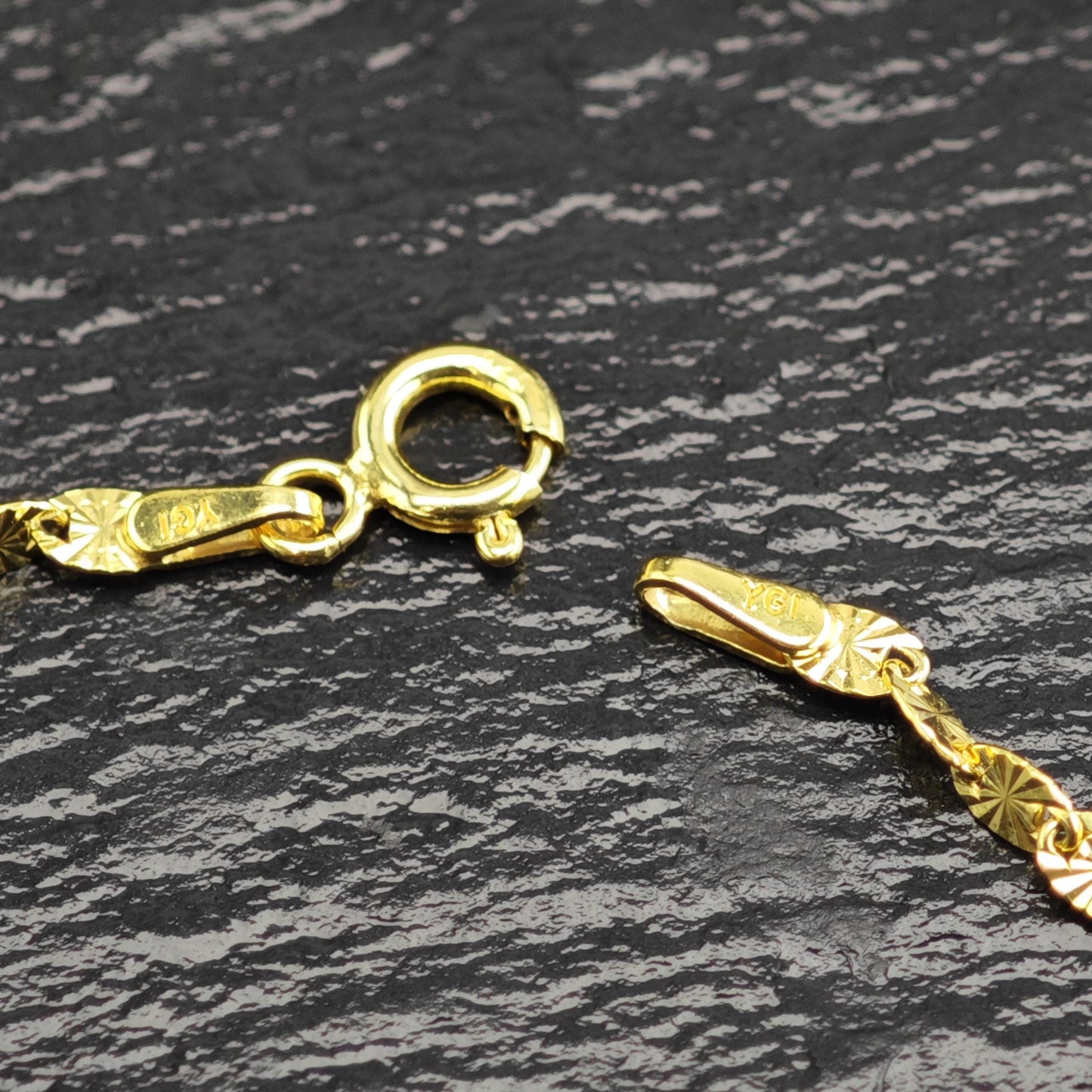 Gold Plated Marina Link Chain Italy Sterling Silver Necklace N2760