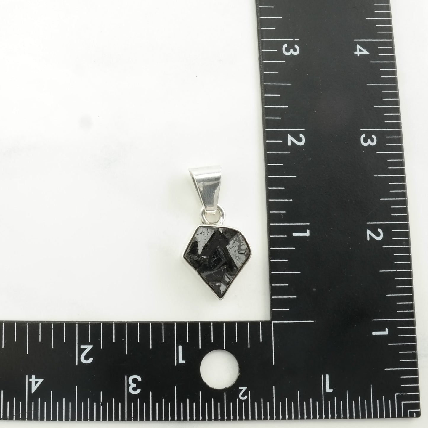 Vintage Raw Onyx Sterling Silver Pendant