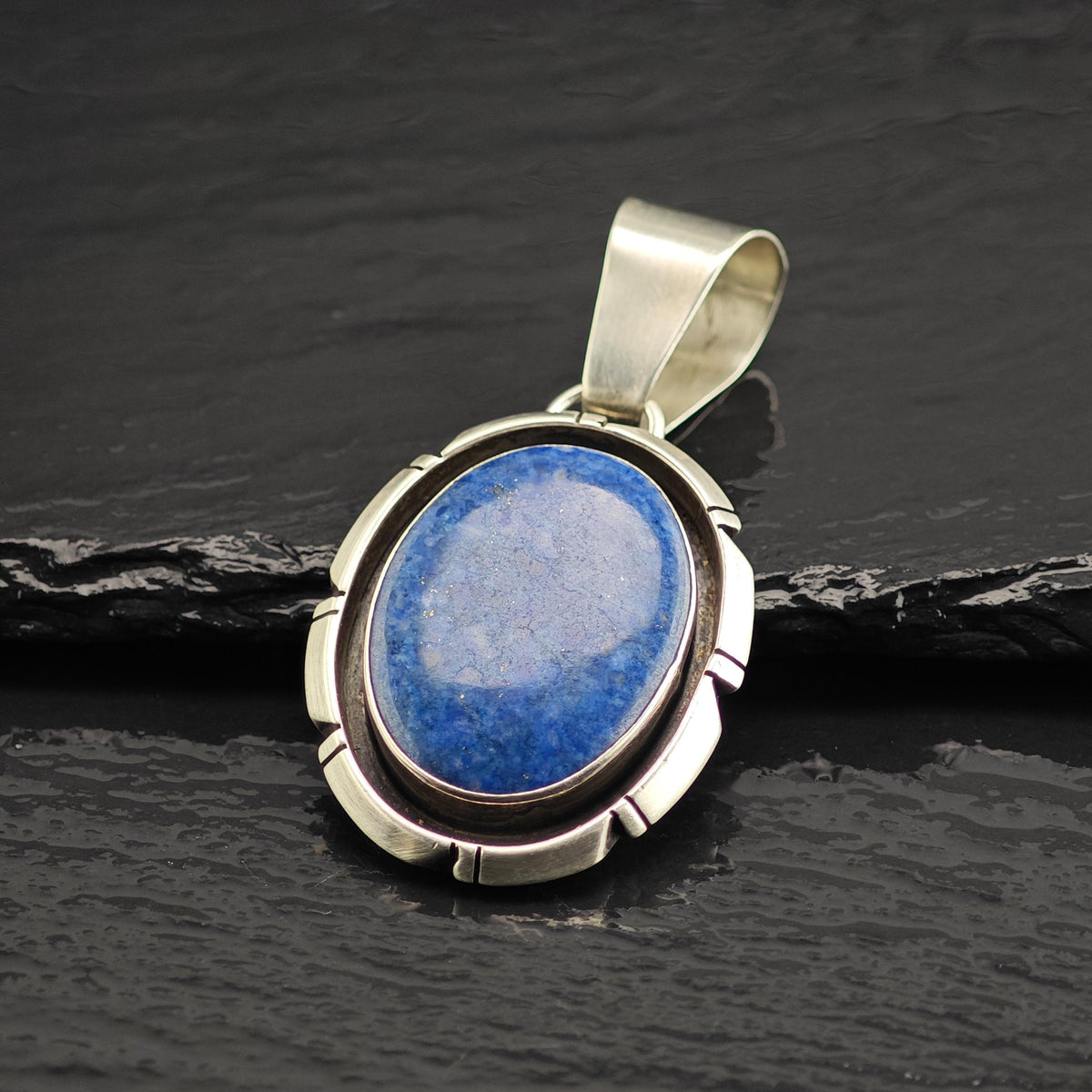 Oval Sodalite Pendant Sterling Silver P3133