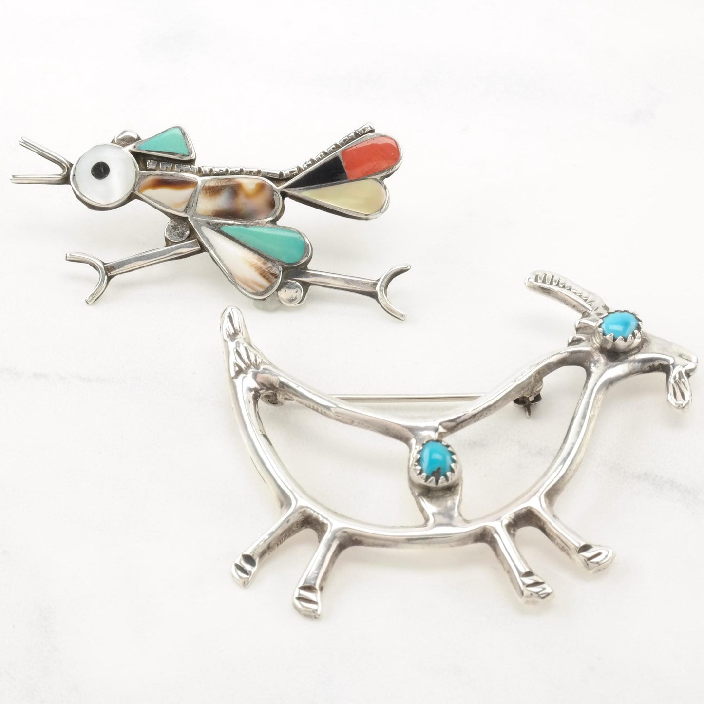 Choice of Native American Animal Sterling Silver Brooch