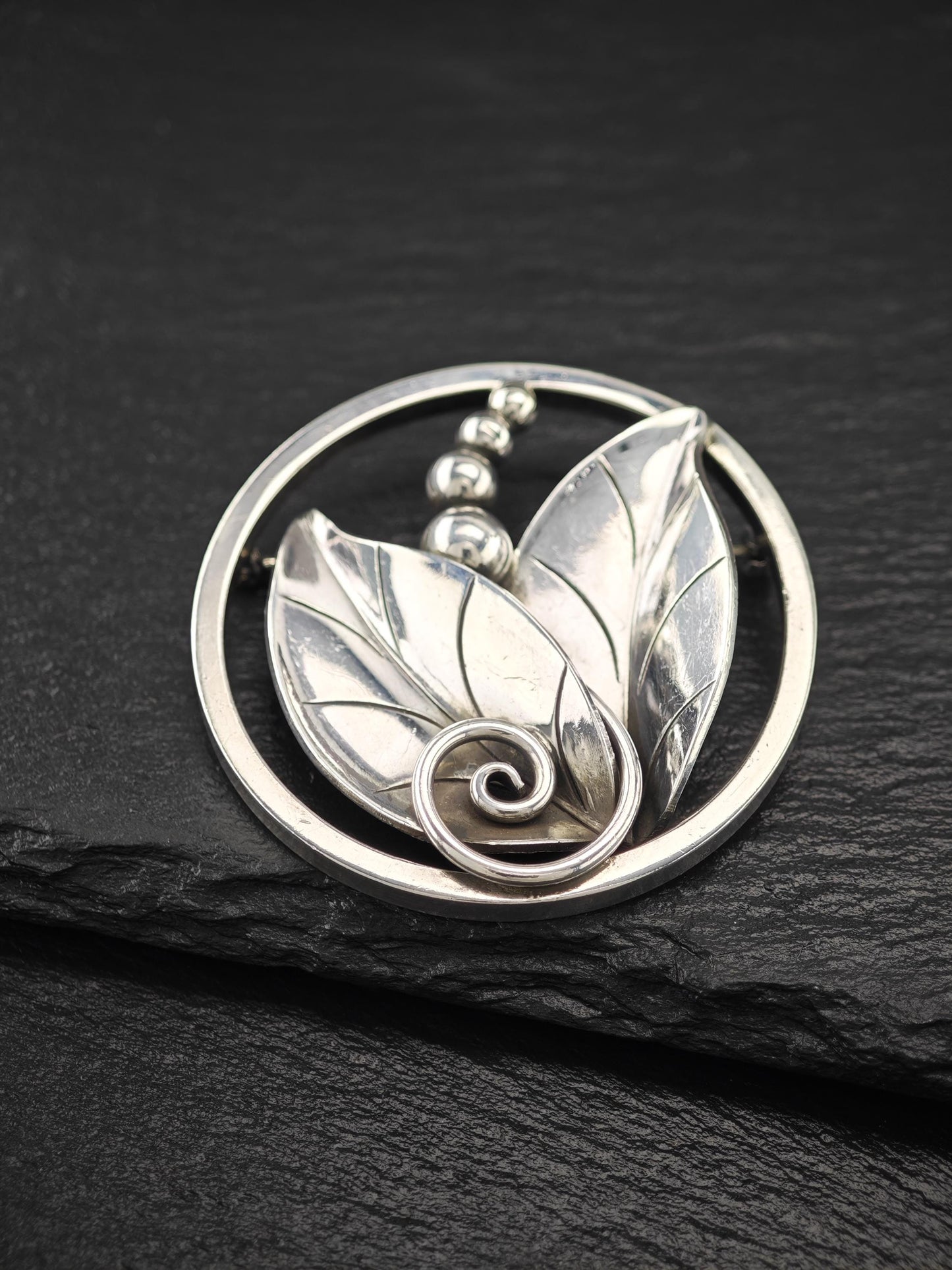 Georg Jensen LaPaglia, 207 Floral Vines Brooch Sterling Silver