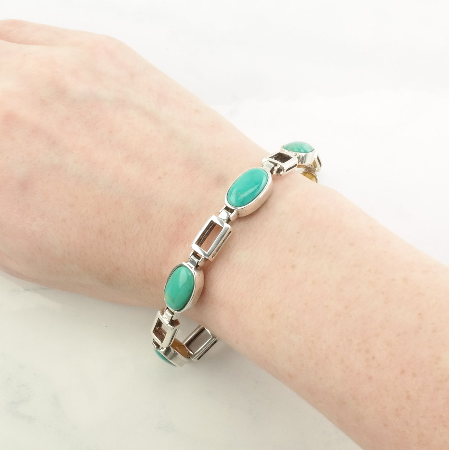 Reversible DTR Sterling Silver Link Bracelet