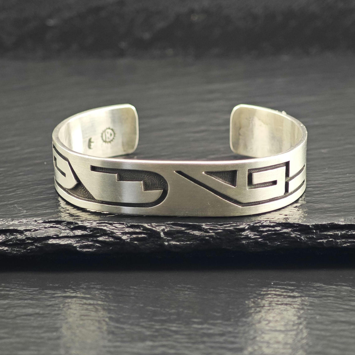 Vintage Hopi, Overlay Sterling Silver Cuff Sz 6 1/4" BR3117