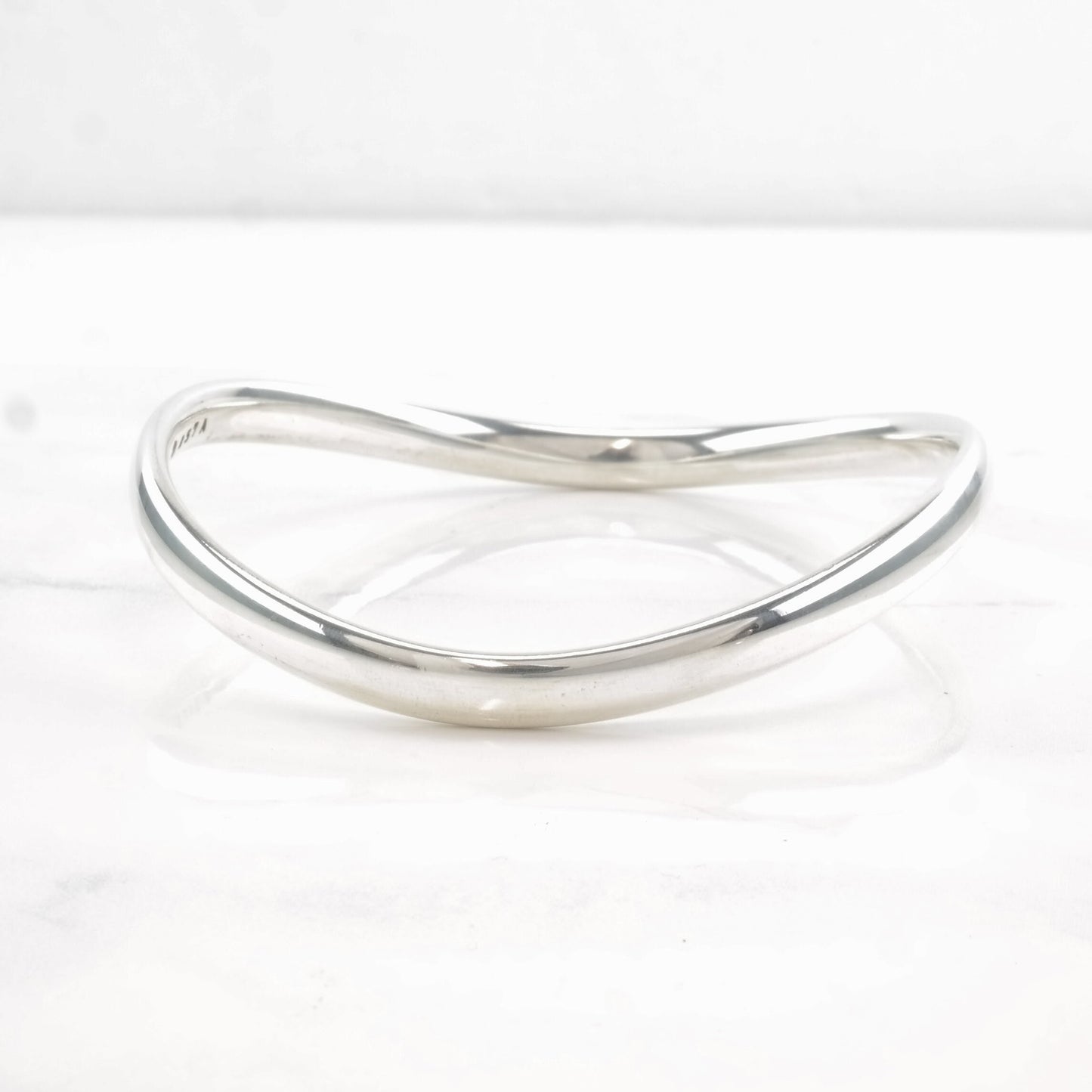 Georg Jensen Sterling Silver Bangle Bracelet Abstract Wave by Astrid Fog 237A