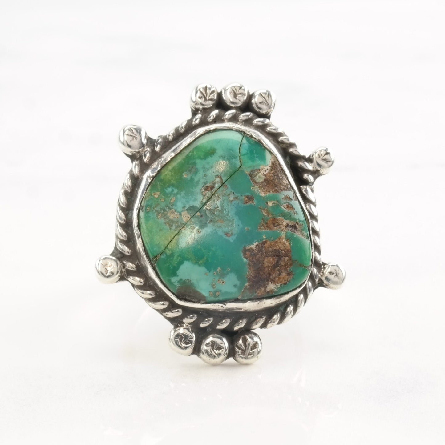 Native American Silver Ring Royston Turquoise Size 7