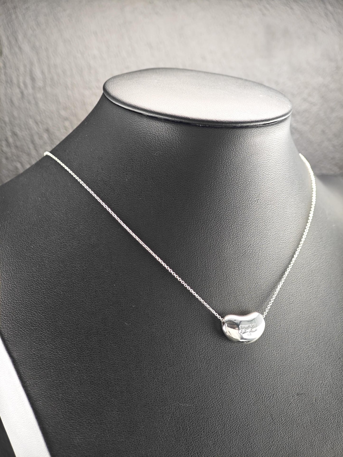 Vintage Tiffany & Co, Bean Necklace Sterling Silver N2498