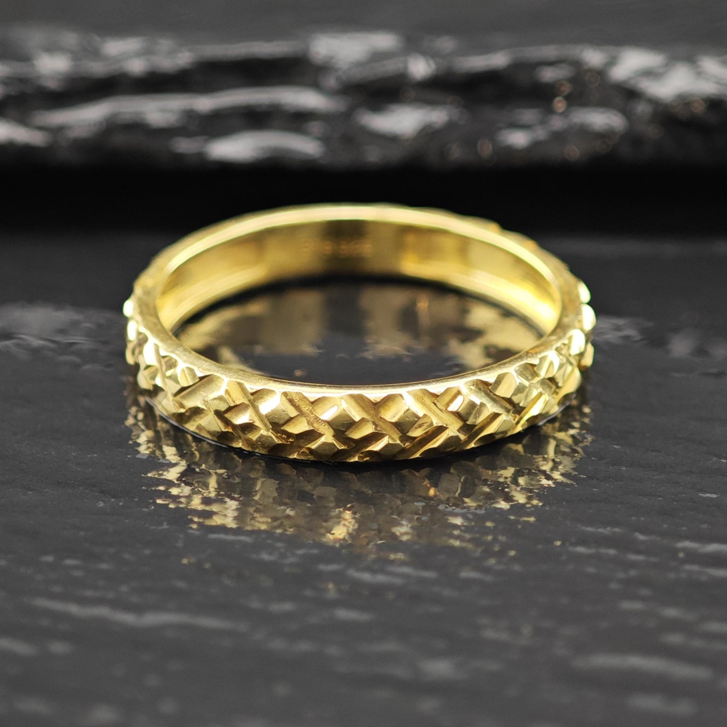 14K Gold Plated Sterling Silver Ring - Simple Minimalist Band