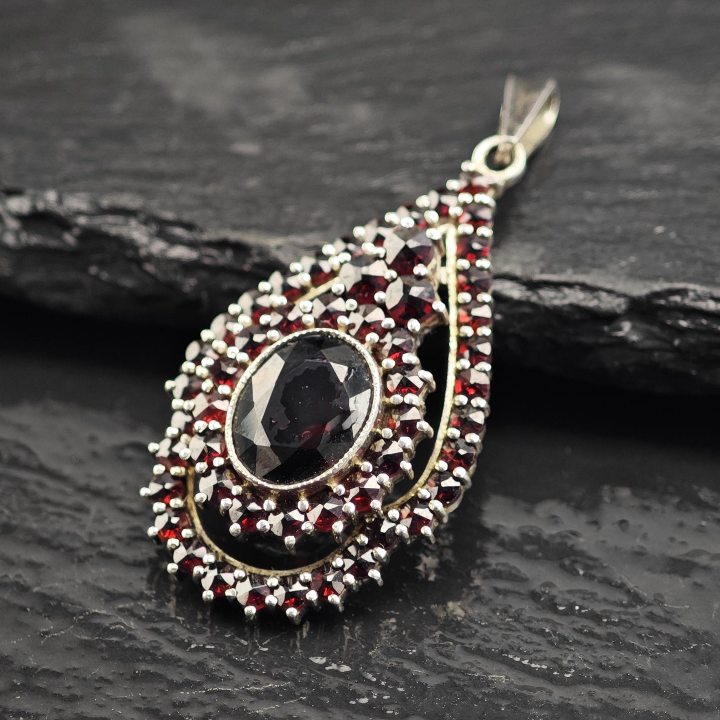 Choice of Bohemian Garnet Gold Filled or Sterling Silver Pendants P3041