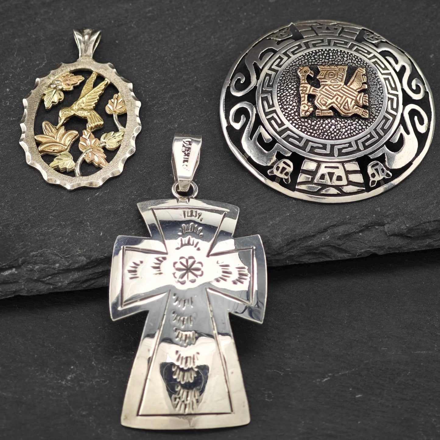 Choice of Vintage Pendants Sterling Silver