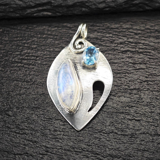 SJ Moonstone, Topaz Pendant Sterling Silver P2712