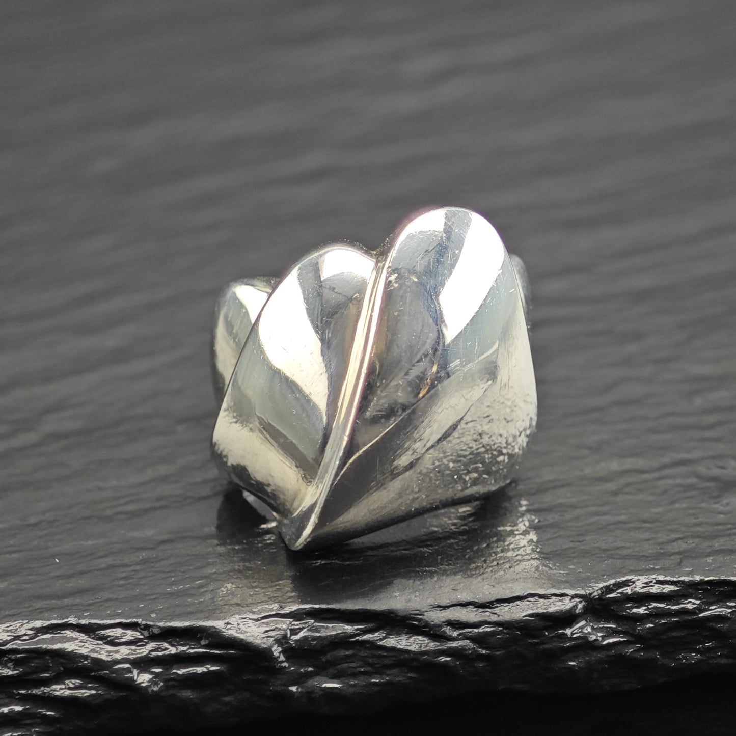 Vintage Krypell Crossover Curve Ring Sterling Silver Sz 6 1/4 R6692