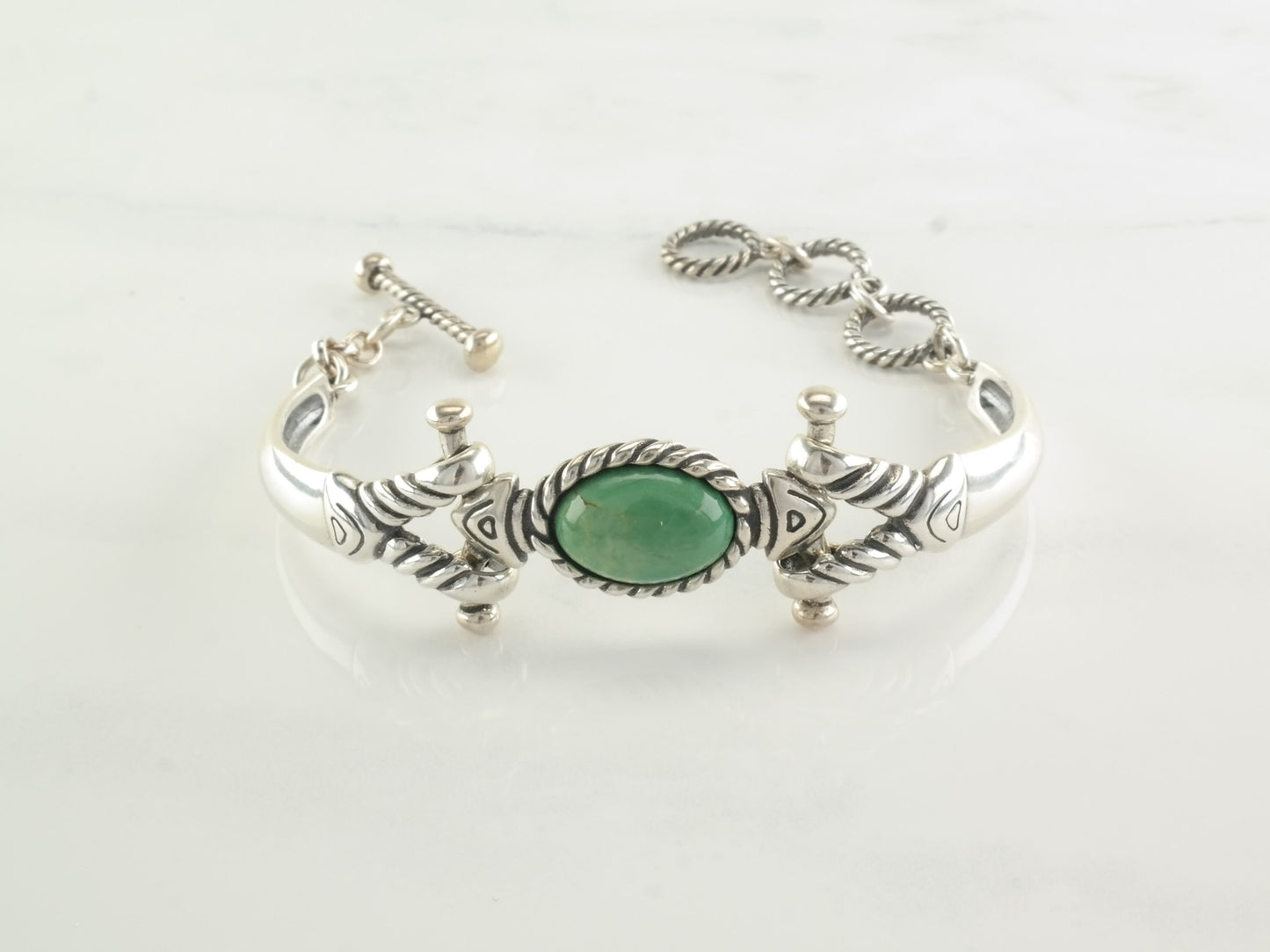 Southwest Sterling Silver and Turquoise link Bracelet