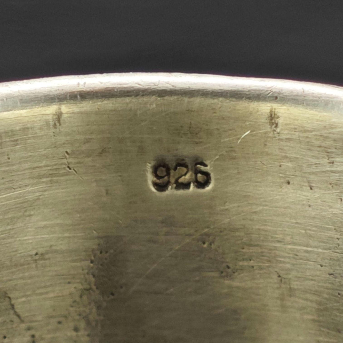 Barded Abstract Overlay Band Sterling Silver Sz 11 1/2 R6873