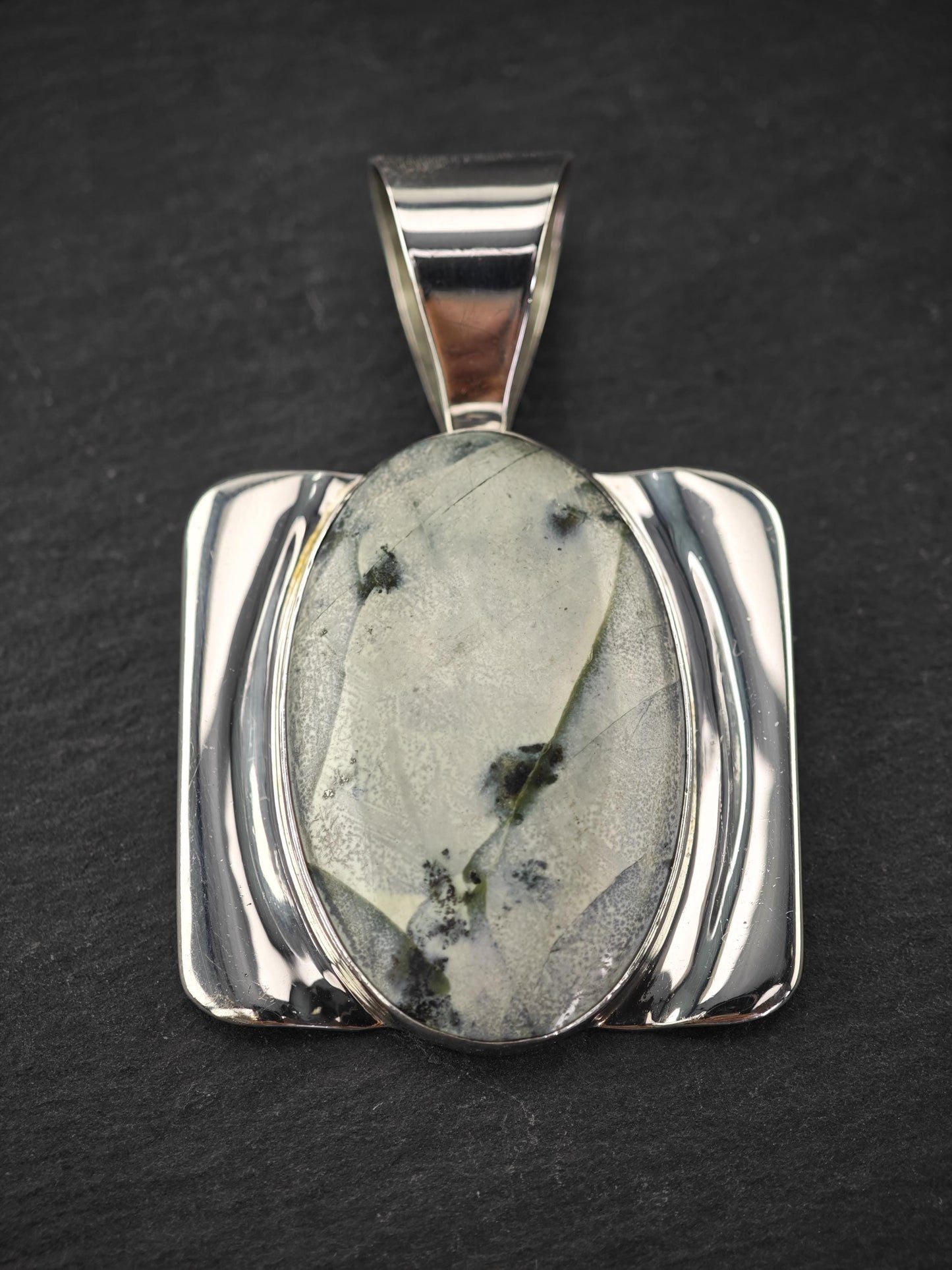 DTR Green Gemstone Pendant Sterling Silver